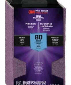 3M Pro Grade Detailing Aluminum Oxide Dual Angle Sanding Sponge For Wood, Metal, Plastic, Masonry