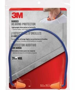 3M™ NRR 28dB Banded Hearing Protector, Orange/Blue