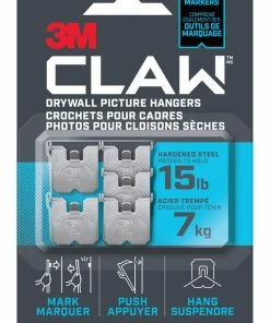 3M Claw Drywall Picture Hanger, 15-lb, 5-pk