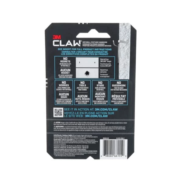 3M Claw Drywall Picture Hanger, 15-lb, 5-pk - Image 2