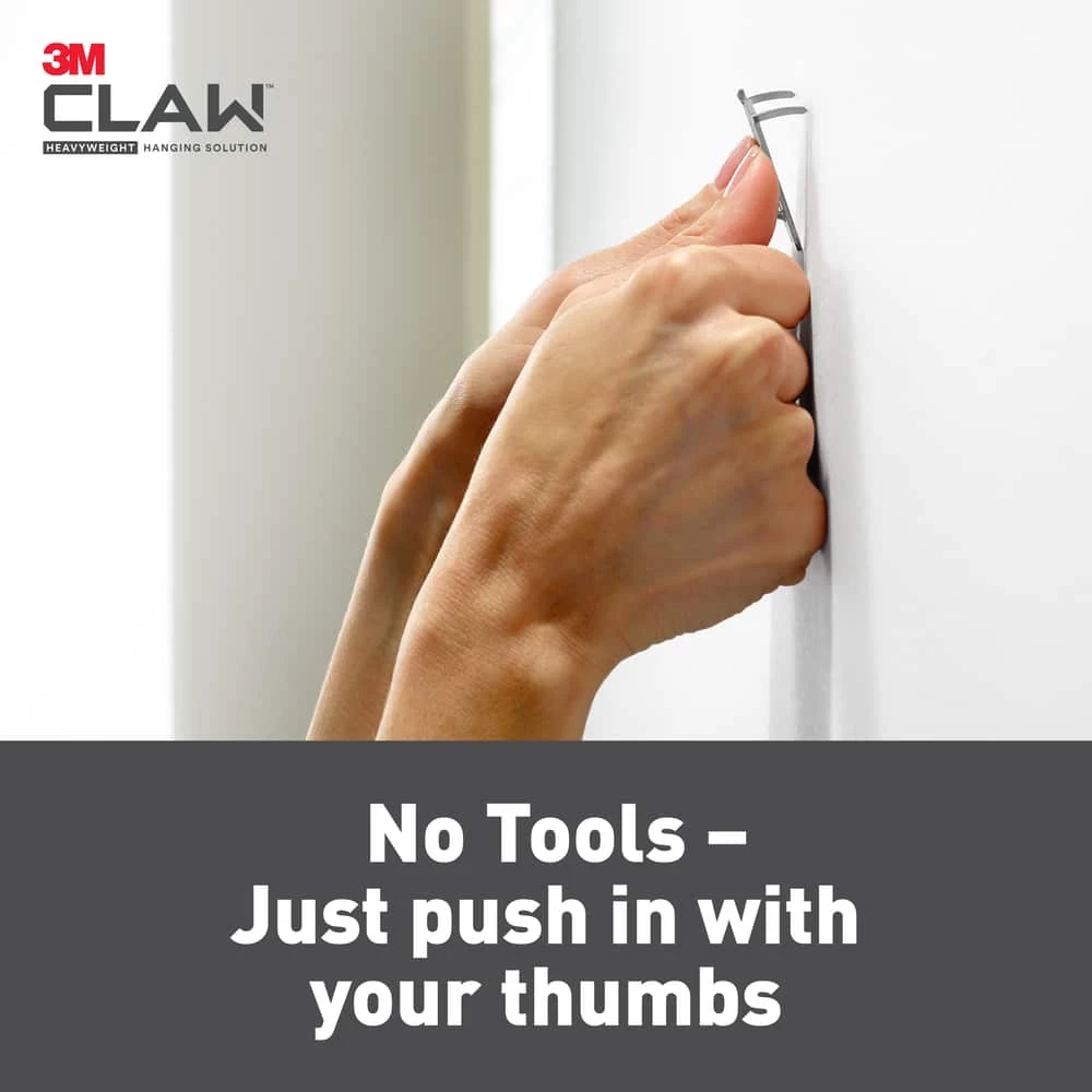 3M Claw Drywall Picture Hanger, 45-lb, 3-pk - Image 4