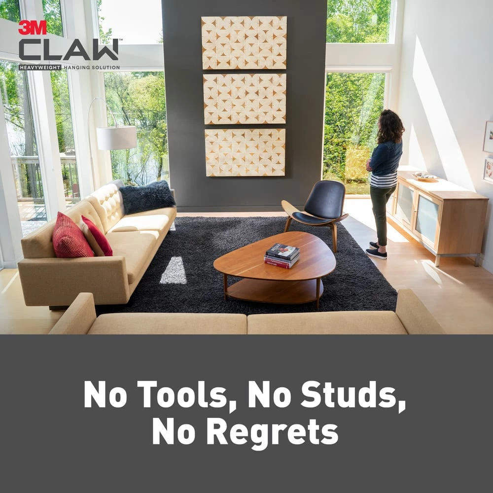 3M Claw Drywall Picture Hanger, 45-lb, 3-pk - Image 2