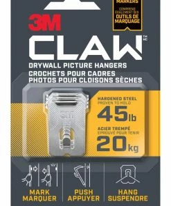 3M Claw Drywall Picture Hanger, 45-lb, 3-pk