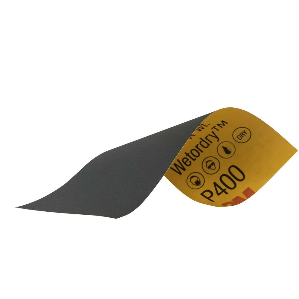 3M Wet Or Dry Sandpaper, 4-in X 9-in, 5-pk - Image 3