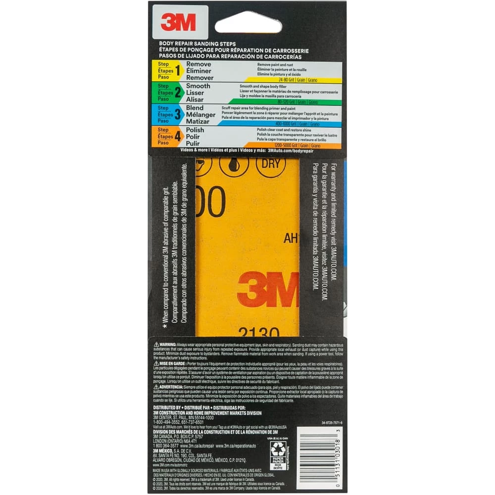3M Wet Or Dry Sandpaper, 4-in X 9-in, 5-pk - Image 4