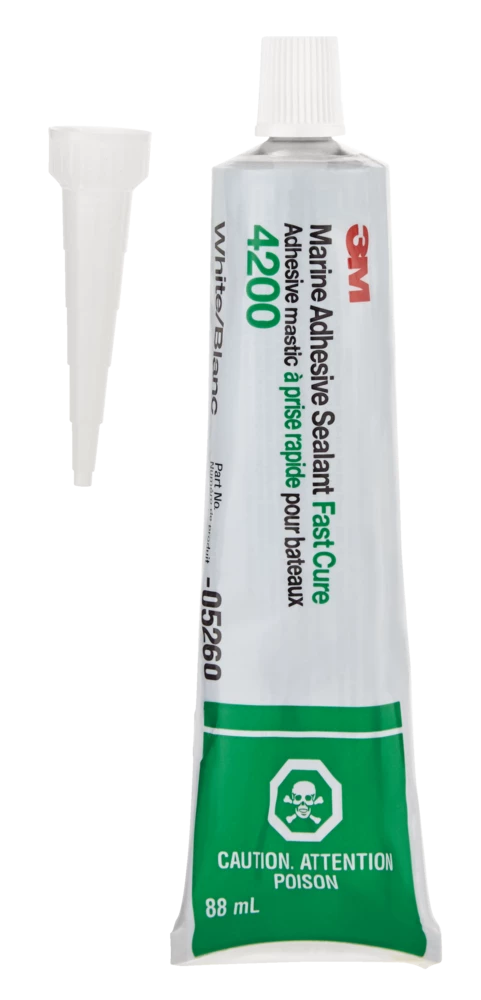3M Marine Adhesive Sealant Fast Cure, 4200, White, 88-ml - Image 2
