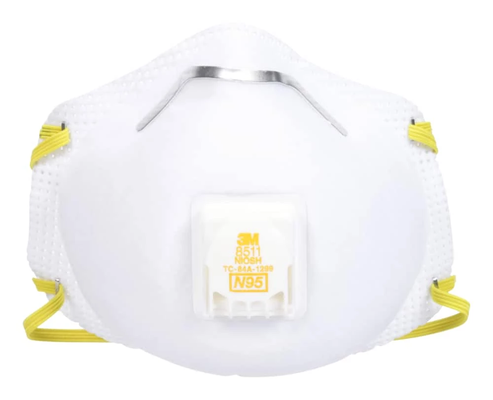 3M™ 8511 N95 Cool Flow™ NIOSH-Approved Face Mask, White - Image 2