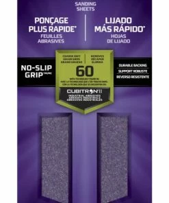 3M Pro Grade Precision Course No-Slip Grip Aluminum Oxide Faster Sanding Sandpaper Sheets, 6-pk