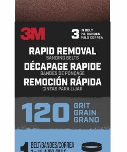 3M 3 X 18-in Rapid Removal Aluminum Oxide Sanding Belt For Wood, Metal, Plastic, Masonry