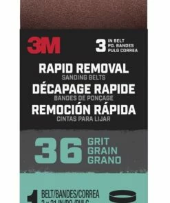 3M 3-in X 21-in Rapid Removal Aluminum Oxide Sanding Belt For Wood, Plastic, Metal