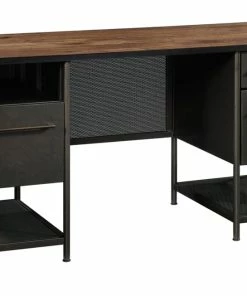 Sauder Boulevard Café Home Office Executive Desk With File Drawers, Vintage Oak Finish