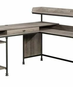 Sauder Canal Street L-Shaped Desk, Northern Oak
