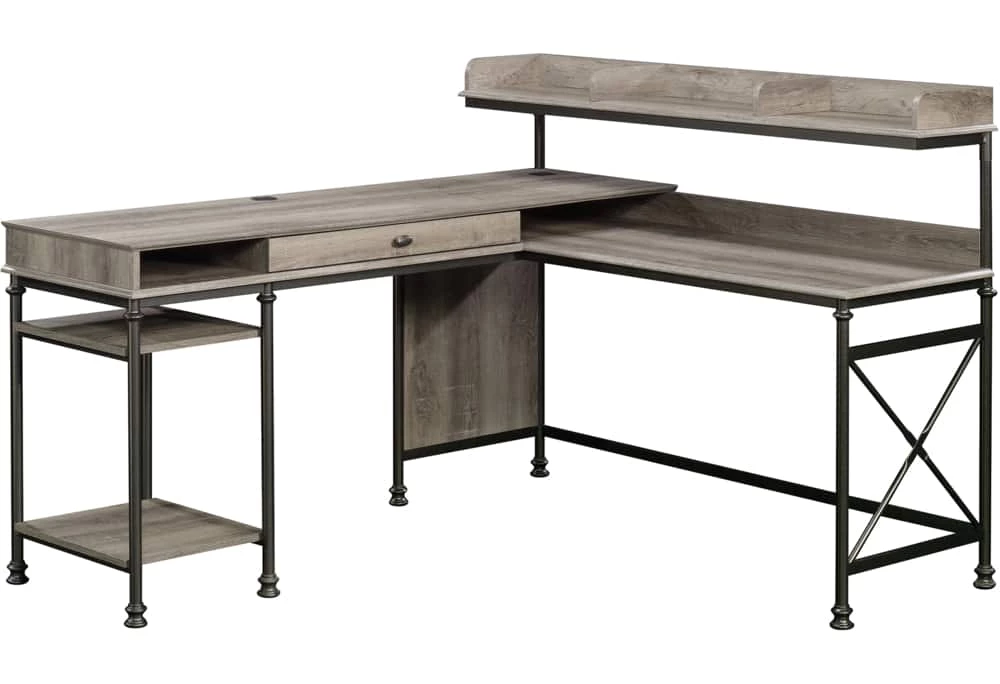 Sauder Canal Street L-Shaped Desk, Northern Oak
