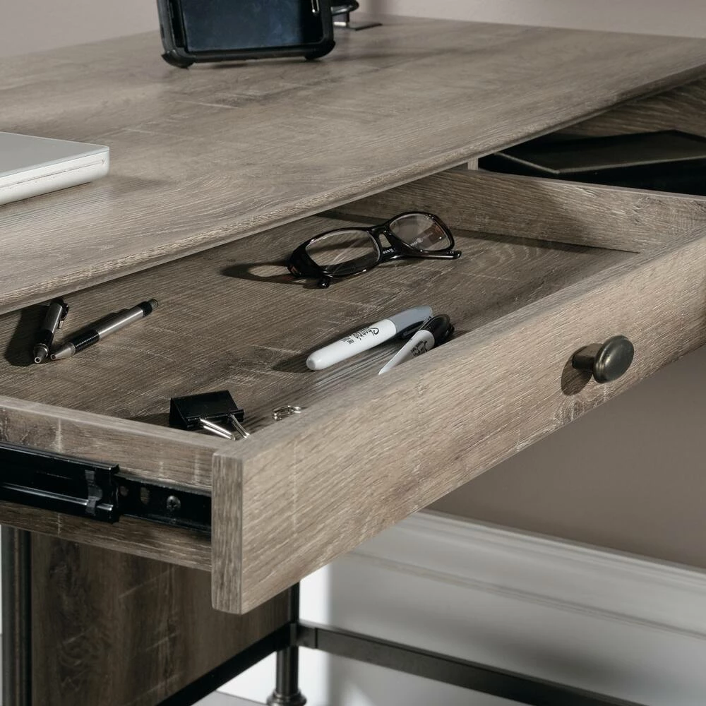 Sauder Canal Street L-Shaped Desk, Northern Oak - Image 6