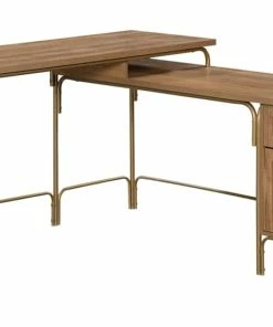 Sauder Coral Cape Corner L-Shaped Home Office Computer Desk, Sindoori Mango Finish