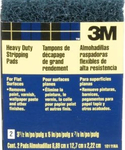 3M Heavy Duty Stripping Pad For Flat Surfaces, 2-pk