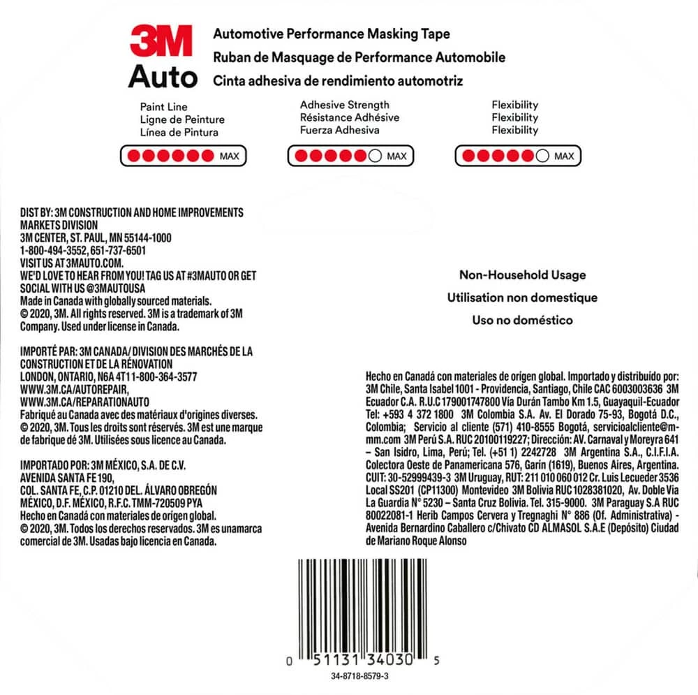 3M Automotive Performance Masking Tape, 6-mm X 55-m - Image 3