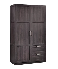 Sauder 2-Door 2-Drawer Wardrobe, Cinnamon