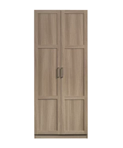 Sauder 2-Door Storage Cabinet With Adjustable Shelves, Oak Finish