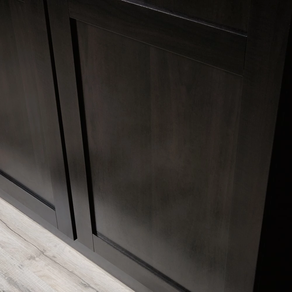 Sauder 3-Door Wardrobe/Armoire Clothes Storage Cabinet With Hanger Rod & Shelves, Cinnamon - Image 7