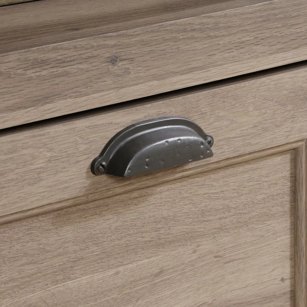 Sauder Barrister Lane Home Office Executive Desk With Storage, Salt Oak Finish - Image 6