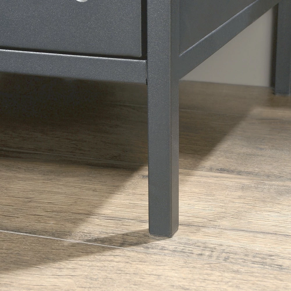 Sauder Boulevard Cafe Metal Night Stand With Storage, Black - Image 5