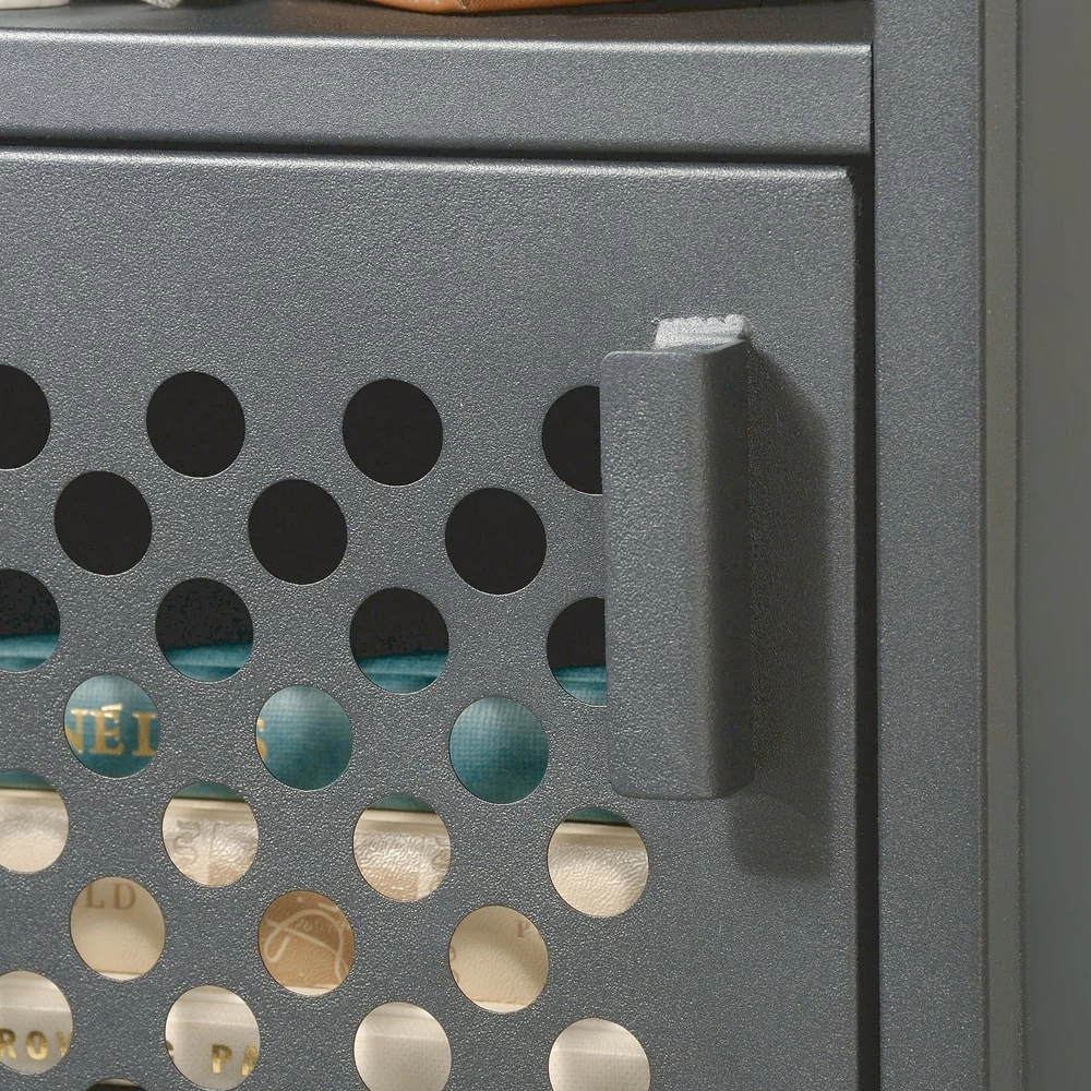 Sauder Boulevard Cafe Metal Night Stand With Storage, Black - Image 4