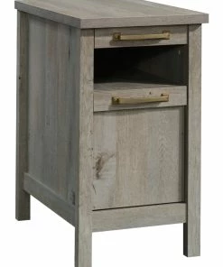 Sauder Cannery Bridge 1-Door Sofa End/Side Table With Storage Tray, Mystic Oak Finish