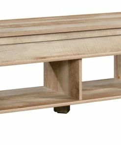 Sauder Carson Forge Lift Top Storage Coffee Table, Lintel Oak Finish