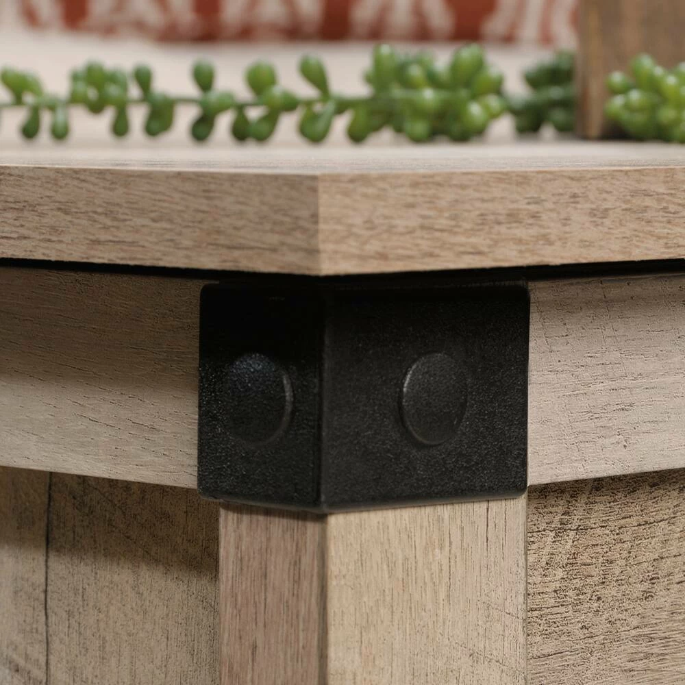 Sauder Carson Forge Lift Top Storage Coffee Table, Lintel Oak Finish - Image 6