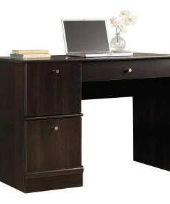 Sauder 3-Drawer Home Office Computer Desk With File Drawer, Cinnamon Cherry Finish