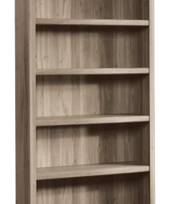 Sauder County Line 5-Tier Adjustable Shelf Bookcase/Bookshelf, Salt Oak Finish