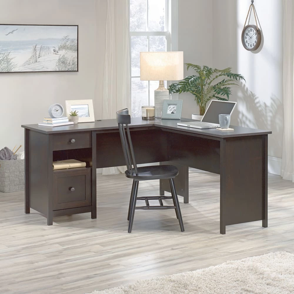 Sauder County Line Home Office L-Desk With Storage, Estate Black - Image 8