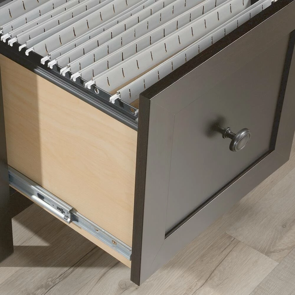 Sauder County Line Home Office L-Desk With Storage, Estate Black - Image 7