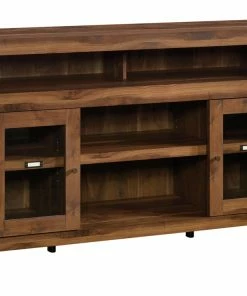 Sauder Dakota Pass Fireplace TV Stand & Media Storage Console Cabinet, Grand Walnut Finish