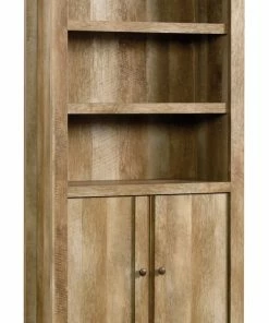 Sauder Dakota 3-Tier 2-Door Bookcase/Bookshelf Storage Cabinet, Craftsman Oak Finish