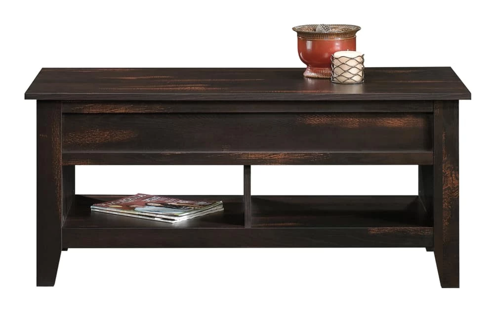 Sauder Dakota Pass Lift Top Storage Coffee Table, Char Pine Finish - Image 2