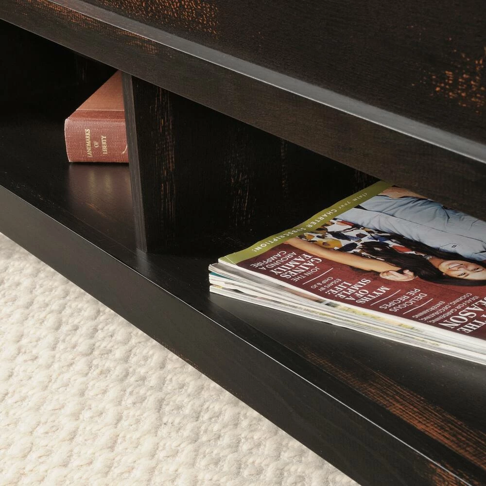Sauder Dakota Pass Lift Top Storage Coffee Table, Char Pine Finish - Image 4