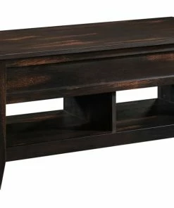 Sauder Dakota Pass Lift Top Storage Coffee Table, Char Pine Finish