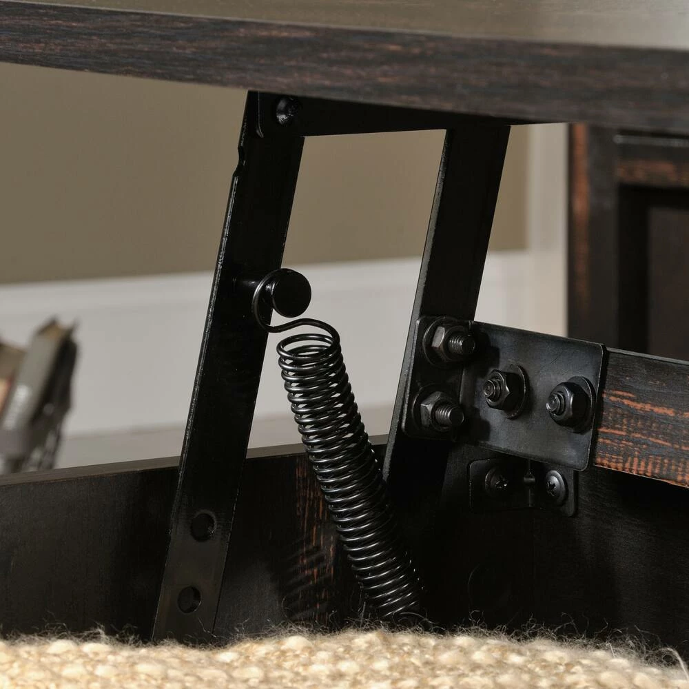 Sauder Dakota Pass Lift Top Storage Coffee Table, Char Pine Finish - Image 6