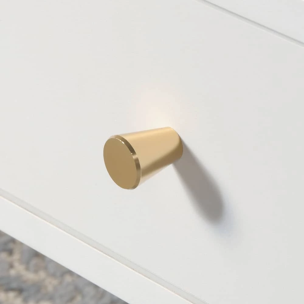 Sauder Harper Heights Tempered Glass Top Coffee Table With Drawers, White - Image 5