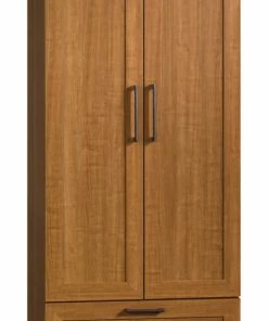 Sauder Homeplus 2-Door 1-Drawer Storage Cabinet/Wardrobe/Armoire, Sienna Oak Finish