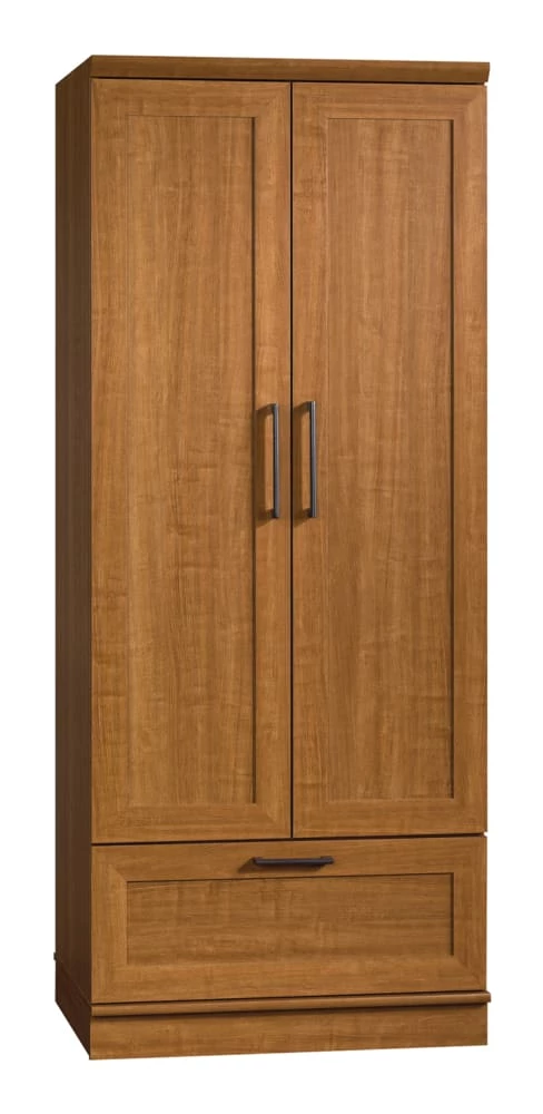 Sauder Homeplus 2-Door 1-Drawer Storage Cabinet/Wardrobe/Armoire, Sienna Oak Finish
