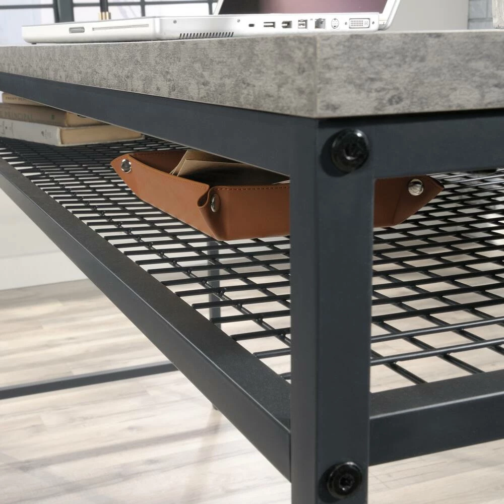 Sauder Market Commons Corner L-Shaped Home Office Computer Desk, Rich Walnut Finish - Image 4