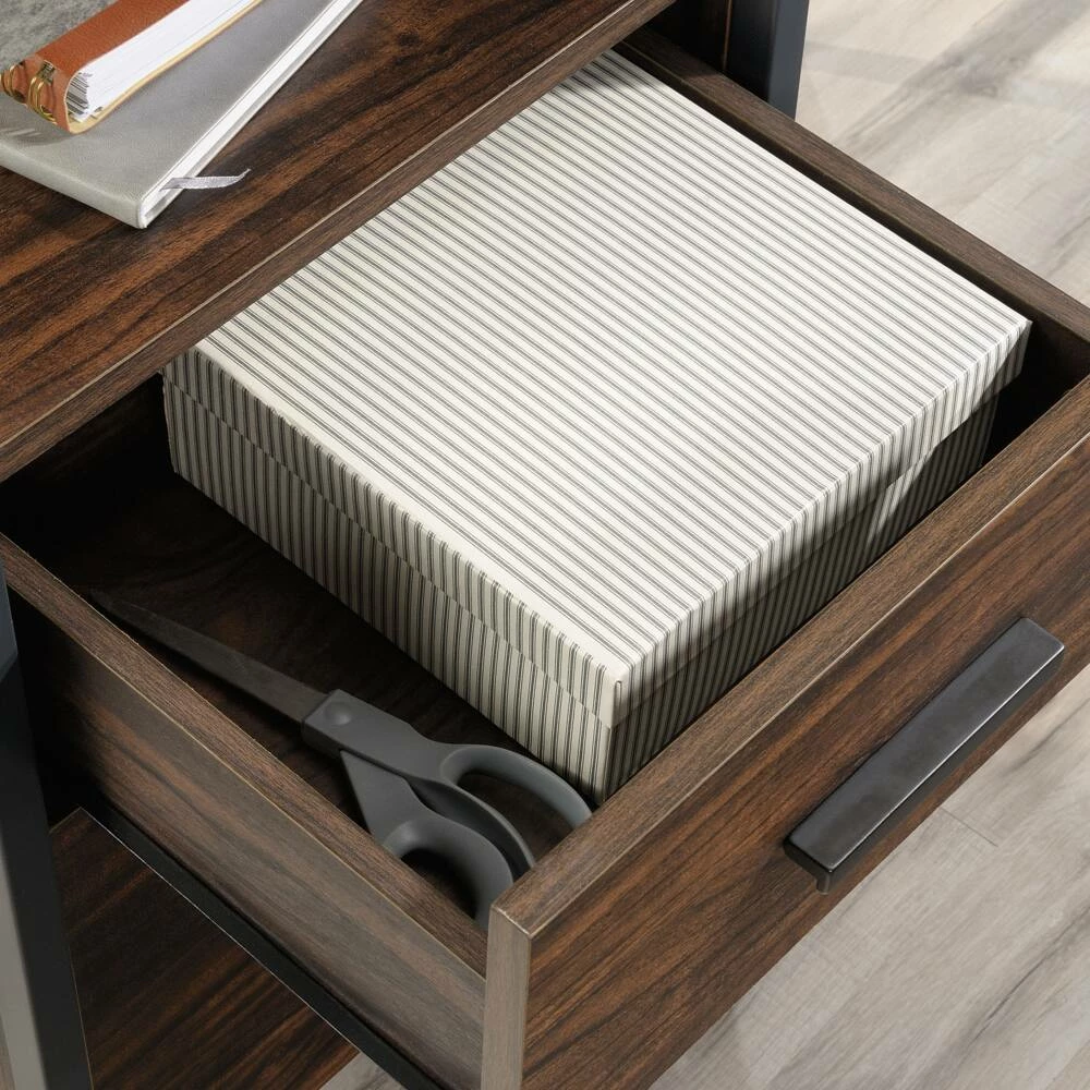 Sauder Market Commons Corner L-Shaped Home Office Computer Desk, Rich Walnut Finish - Image 5