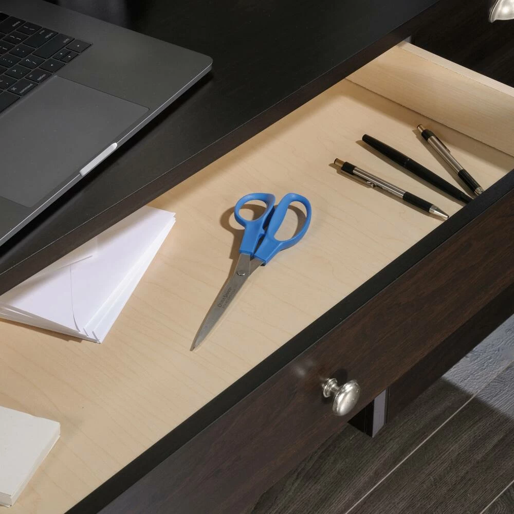 Sauder Shoal Creek 3-Drawer Home Office Computer Desk With Hutch, Jamocha Wood Finish - Image 3