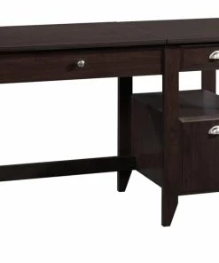 Sauder Shoal Creek Lift-Top Sit/Stand Home Office Computer Desk, Jamoca Wood Finish