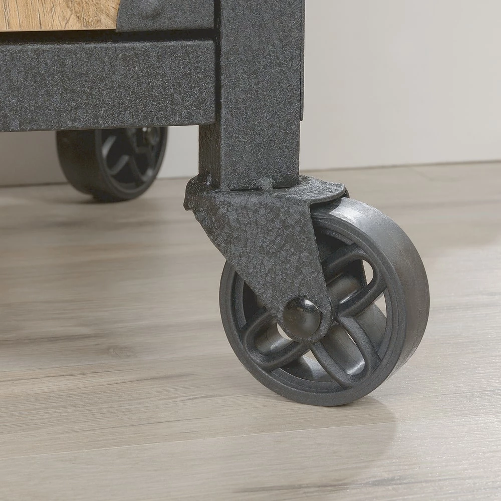 Sauder Steel River Open-Shelf Bookcase With Doors, Milled Mesquite - Image 8