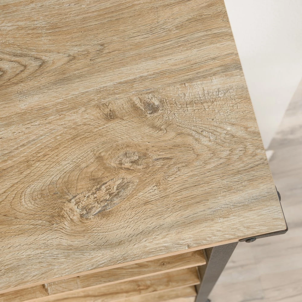 Sauder Steel River Open-Shelf Bookcase With Doors, Milled Mesquite - Image 6