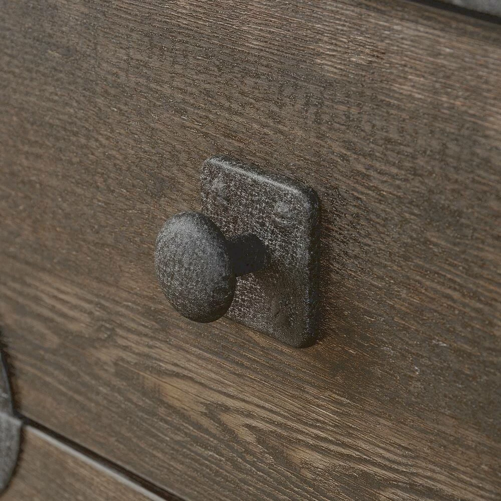 Sauder Steel River Double Pedestal Desk With Storage, Carbon Oak - Image 3